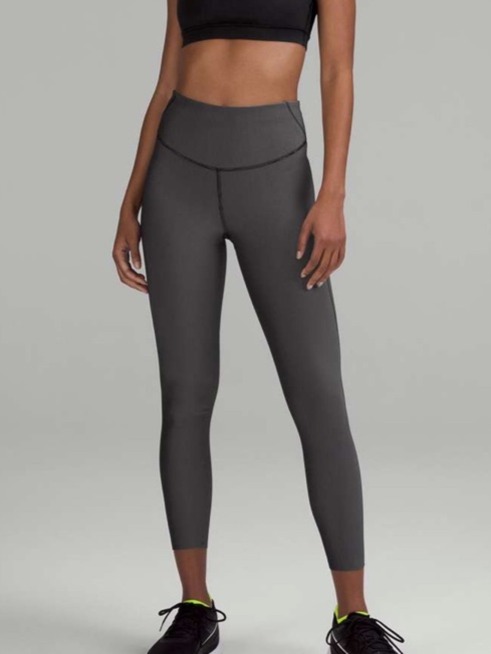 Lululemon Two Tone Ribbed Base Pace High Rise Tight 25" Size 6